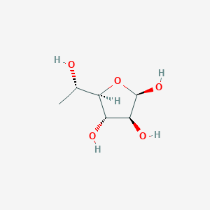 molecular formula C6H12O5 B12713348 alpha-l-Fucofuranose CAS No. 130648-27-0
