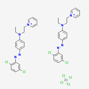 molecular formula C42H42Cl8N8Zn B12713381 4-[(2,5-dichlorophenyl)diazenyl]-N-ethyl-N-(2-pyridin-1-ium-1-ylethyl)aniline;tetrachlorozinc(2-) CAS No. 84282-31-5
