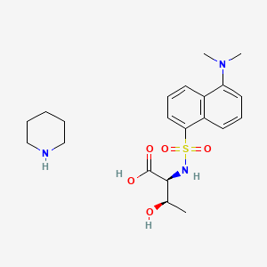 molecular formula C21H31N3O5S B12713429 Dansyl-L-threonine Piperidinium Salt CAS No. 84282-14-4