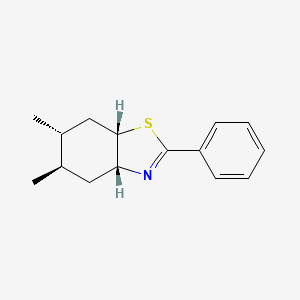 molecular formula C15H19NS B12713448 Benzothiazole, 3a,4,5,6,7,7a-hexahydro-5,6-dimethyl-2-phenyl-, (3a-alpha,5-alpha,6-beta,7a-alpha)- CAS No. 96159-94-3