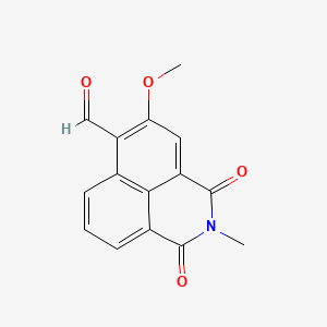 molecular formula C15H11NO4 B12713562 2,3-Dihydro-5-methoxy-2-methyl-1,3-dioxo-1H-benz(de)isoquinoline-6-carbaldehyde CAS No. 65738-24-1