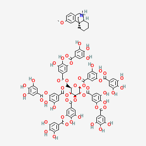 molecular formula C94H77NO47 B12713566 Dextromethorphan tannate CAS No. 1406-78-6
