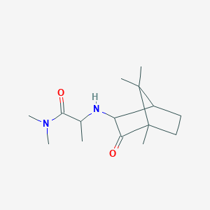 molecular formula C15H26N2O2 B12713590 N,N-Dimethyl-2-((2-oxo-3-bornyl)amino)propionamide CAS No. 92790-31-3