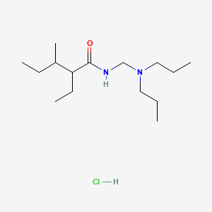 molecular formula C15H33ClN2O B12713674 Pentanamide, N-((dipropylamino)methyl)-2-ethyl-3-methyl-, monohydrochloride CAS No. 88018-46-6
