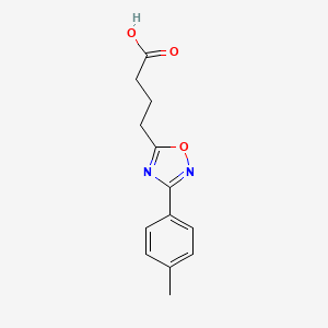 molecular formula C13H14N2O3 B1271369 4-[3-(4-Methylphenyl)-1,2,4-oxadiazol-5-yl]butanoic acid CAS No. 851628-34-7