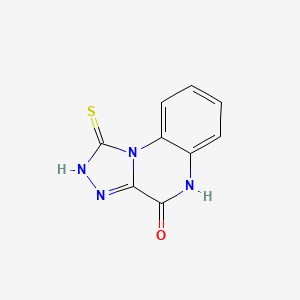 molecular formula C9H6N4OS B1271370 1-mercapto[1,2,4]triazolo[4,3-a]quinoxalin-4(5H)-one CAS No. 540760-27-8