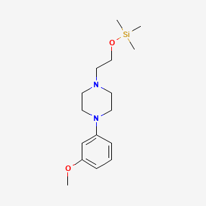 molecular formula C16H28N2O2Si B12713704 Piperazine, 1-(3-methoxyphenyl)-4-(2-((trimethylsilyl)oxy)ethyl)- CAS No. 118161-81-2