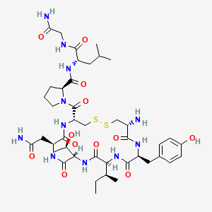 molecular formula C42H65N11O12S2 B12713756 Bravelle 