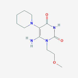 molecular formula C12H20N4O3 B1271377 6-Amino-1-(2-methoxyethyl)-5-(piperidin-1-yl)-1,2,3,4-tetrahydropyrimidine-2,4-dione 