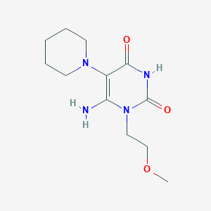 molecular formula C12H20N4O3 B1271377 6-Amino-1-(2-methoxyethyl)-5-piperidin-1-ylpyrimidine-2,4-dione 