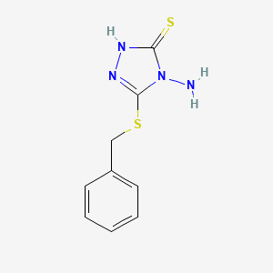 molecular formula C9H10N4S2 B1271381 4-amino-5-(benzylthio)-4H-1,2,4-triazole-3-thiol CAS No. 90535-72-1