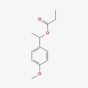 molecular formula C12H16O3 B12713875 4-Methoxy-alpha-methylbenzyl propionate CAS No. 35279-24-4