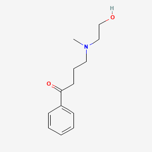 molecular formula C13H19NO2 B12713911 1-Butanone, 4-((2-hydroxyethyl)methylamino)-1-phenyl- CAS No. 141809-35-0