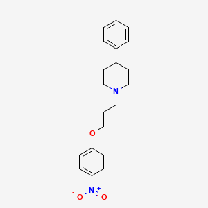 molecular formula C20H24N2O3 B12713931 Piperidine, 1-(3-(4-nitrophenoxy)propyl)-4-phenyl- CAS No. 84344-66-1