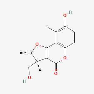 molecular formula C15H16O5 B12714091 Glaupadiol CAS No. 41365-25-7