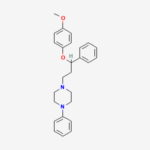 molecular formula C26H30N2O2 B12714107 1-(3-(4-Methoxyphenoxy)-3-phenylpropyl)-4-phenylpiperazine CAS No. 157846-69-0