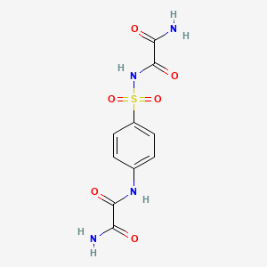molecular formula C10H10N4O6S B12714146 Ethanediamide, ((4-((aminooxoacetyl)amino)phenyl)sulfonyl)- CAS No. 81717-24-0