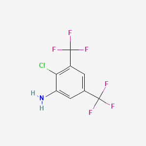 molecular formula C8H4ClF6N B1271415 2-Chloro-3,5-bis(trifluoromethyl)aniline CAS No. 201593-90-0