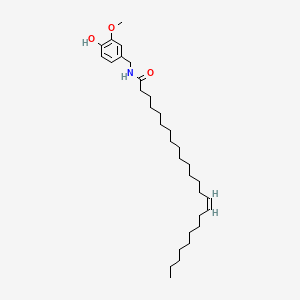 molecular formula C32H55NO3 B12714181 15-Tetracosenamide, N-((4-hydroxy-3-methoxyphenyl)methyl)-, (Z)- CAS No. 150988-91-3