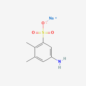molecular formula C8H10NNaO3S B12714184 Sodium 5-amino-o-xylene-3-sulphonate CAS No. 94159-54-3