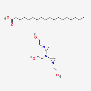 molecular formula C28H57N3O5 B12714198 Stearic acid, monoester with 2,2'-(((2-hydroxyethyl)imino)bis(ethyleneimino))diethanol CAS No. 94248-60-9