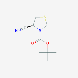 molecular formula C9H14N2O2S B1271422 (R)-4-氰基噻唑烷-3-羧酸叔丁酯 CAS No. 391248-15-0