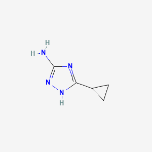 molecular formula C5H8N4 B1271423 5-Cyclopropyl-4h-1,2,4-triazol-3-amine CAS No. 502546-41-0