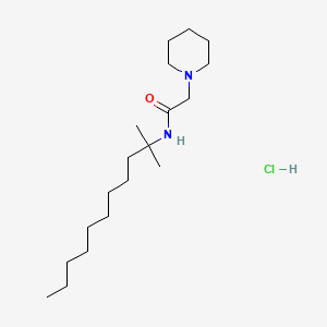 molecular formula C19H39ClN2O B12714258 1-Piperidineacetamide, N-(1,1-dimethyldecyl)-, hydrochloride CAS No. 109646-98-2