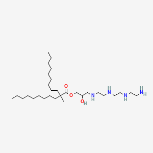 molecular formula C30H64N4O3 B12714264 3-[[2-[[2-[(2-Aminoethyl)amino]ethyl]amino]ethyl]amino]-2-hydroxypropyl 2-methyl-2-nonylundecanoate CAS No. 94442-08-7
