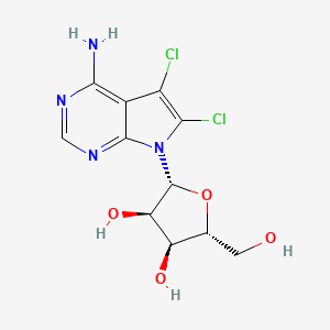 molecular formula C11H12Cl2N4O4 B12714296 5,6-Dichlorotubercidin CAS No. 78000-57-4