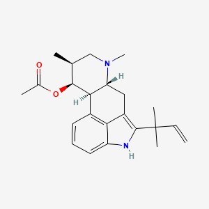 molecular formula C23H30N2O2 B12714327 Fumigaclavine C CAS No. 62867-47-4
