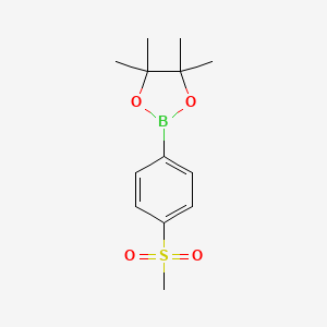 B1271434 4,4,5,5-Tetramethyl-2-(4-(methylsulfonyl)phenyl)-1,3,2-dioxaborolane CAS No. 603143-27-7