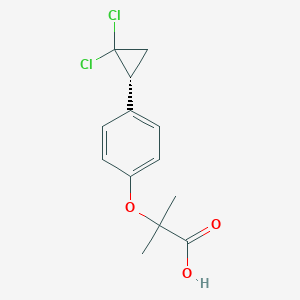 molecular formula C13H14Cl2O3 B12714362 Ciprofibrate, (R)- CAS No. 135133-49-2