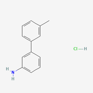 molecular formula C13H14ClN B1271438 3'-Methyl-[1,1'-biphenyl]-3-amine hydrochloride CAS No. 400749-90-8