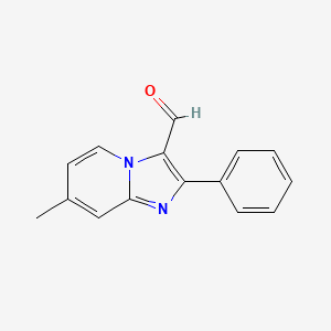 molecular formula C15H12N2O B1271444 7-甲基-2-苯基咪唑并[1,2-a]吡啶-3-甲醛 CAS No. 300708-60-5