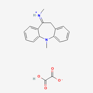 molecular formula C18H18N2O4 B12714450 N-(5,11-Dihydro-5-methyl-10H-benzo(b,f)azepin-10-ylidene)methylammonium hydrogen oxalate CAS No. 94291-63-1