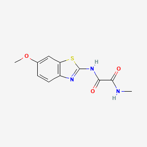 molecular formula C11H11N3O3S B12714523 N-(6-Methoxy-2-benzothiazolyl)-N'-methylethanediamide CAS No. 104388-94-5