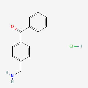 molecular formula C14H14ClNO B1271467 (4-(Aminomethyl)phenyl)(phenyl)methanone hydrochloride CAS No. 24095-40-7