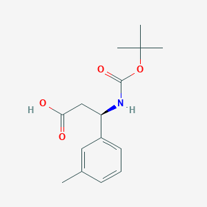 molecular formula C15H21NO4 B1271471 (R)-3-((tert-Butoxycarbonyl)amino)-3-(m-tolyl)propanoic acid CAS No. 464930-76-5