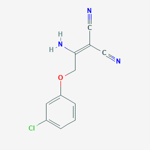 molecular formula C11H8ClN3O B1271485 2-[1-氨基-2-(3-氯苯氧基)乙叉]-丙二腈 CAS No. 343375-39-3