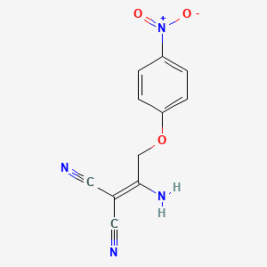 molecular formula C11H8N4O3 B1271486 2-[1-Amino-2-(4-nitrophenoxy)ethylidene]propanedinitrile CAS No. 343375-41-7