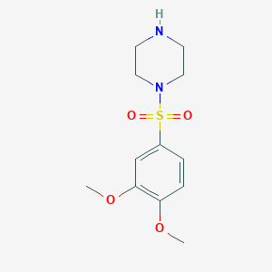 molecular formula C12H18N2O4S B1271506 1-[(3,4-Dimethoxyphenyl)sulfonyl]piperazine CAS No. 91908-88-2