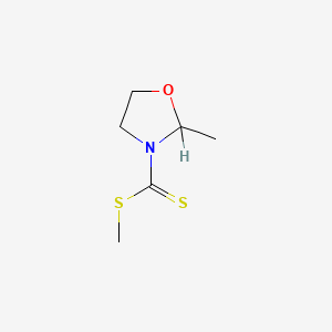 molecular formula C6H11NOS2 B12715083 Methyl 2-methyl-3-oxazolidinecarbodithioate CAS No. 126560-51-8