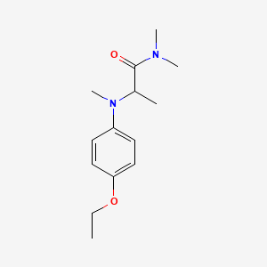 molecular formula C14H22N2O2 B12715115 N,N-Dimethyl-2-(N-methyl-p-phenetidino)propionamide CAS No. 92493-53-3