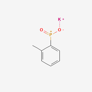 molecular formula C7H7KO2P+ B12715144 Phosphinic acid, (2-methylphenyl)-, potassium salt CAS No. 175643-59-1