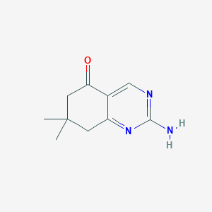molecular formula C10H13N3O B1271516 2-amino-7,7-dimethyl-7,8-dihydroquinazolin-5(6H)-one CAS No. 21599-37-1