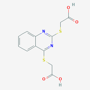 molecular formula C12H10N2O4S2 B1271518 ({2-[(Carboxymethyl)thio]quinazolin-4-yl}thio)-acetic acid CAS No. 433245-38-6