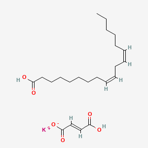 molecular formula C22H35KO6 B12715190 potassium;(E)-4-hydroxy-4-oxobut-2-enoate;(9Z,12Z)-octadeca-9,12-dienoic acid 