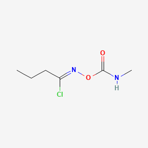 molecular formula C6H11ClN2O2 B12715295 N-(((Methylamino)carbonyl)oxy)butanimidoyl chloride CAS No. 134871-00-4