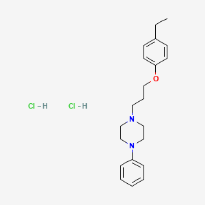 molecular formula C21H30Cl2N2O B12715296 Piperazine, 1-(3-(4-ethylphenoxy)propyl)-4-phenyl-, dihydrochloride CAS No. 84344-41-2